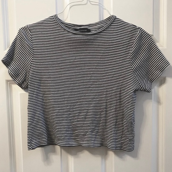 Atmosphere Tops - Atmosphere | Black And White Stripped Crop Top M